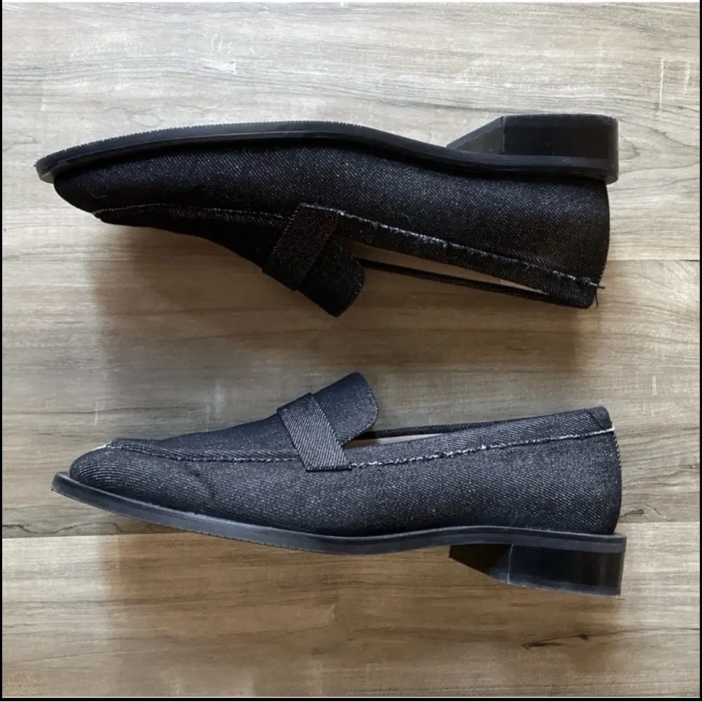 Stuart Weitzman denim loafers